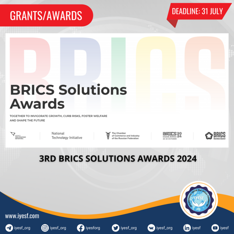 Applications are Open for the BRICS Solutions Awards for Technological Innovations