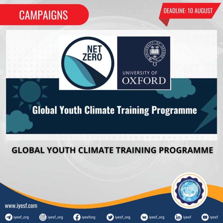 Applications are Open for the Global Youth Climate Training Programme