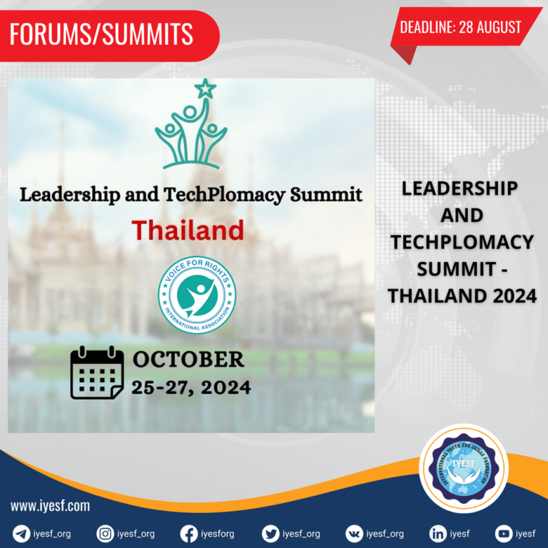 Apply for the Leadership and TechPlomacy Summit in Thailand 2024