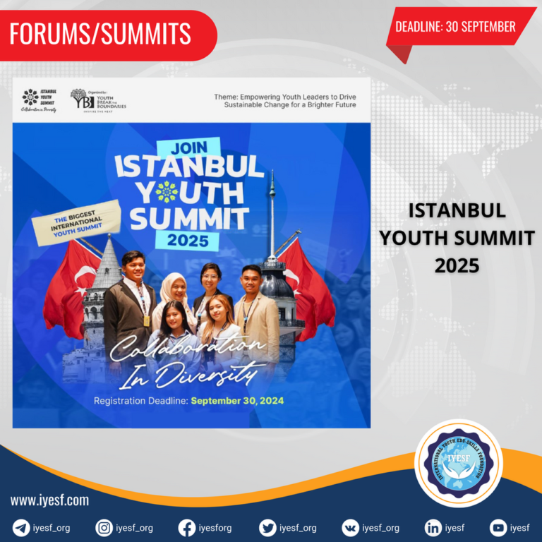 Applications are Now Open for the Istanbul Youth Summit 2025