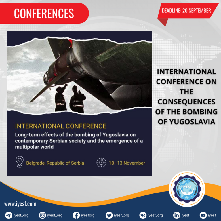 Applications are Open for the International Conference on the Effects of the Bombing of Yugoslavia