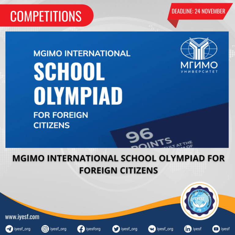 Applications are Now Open for the MGIMO International School Olympiad for Foreign Citizens