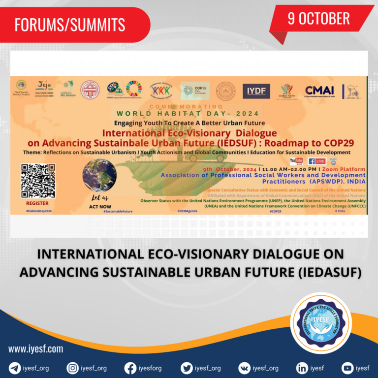 Registration is Open for the International Eco-Visionary Dialogue on Advancing Sustainable Urban Futures