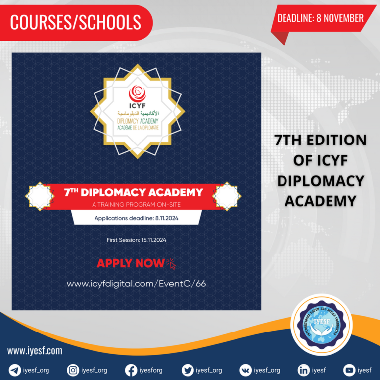 Applications are Open for the 7th Edition of the ICYF Diplomacy Academy