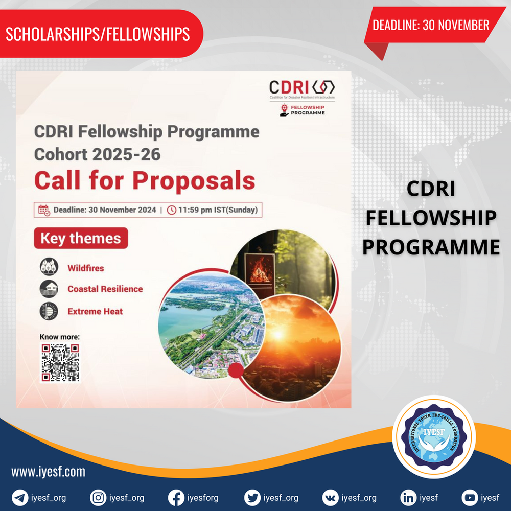 apply-for-the-coalition-for-disaster-resilient-infrastructure-(cdri)-fellowship-programme