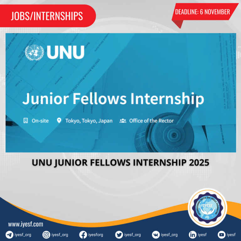 Apply for the UNU Junior Fellows Internship 2025